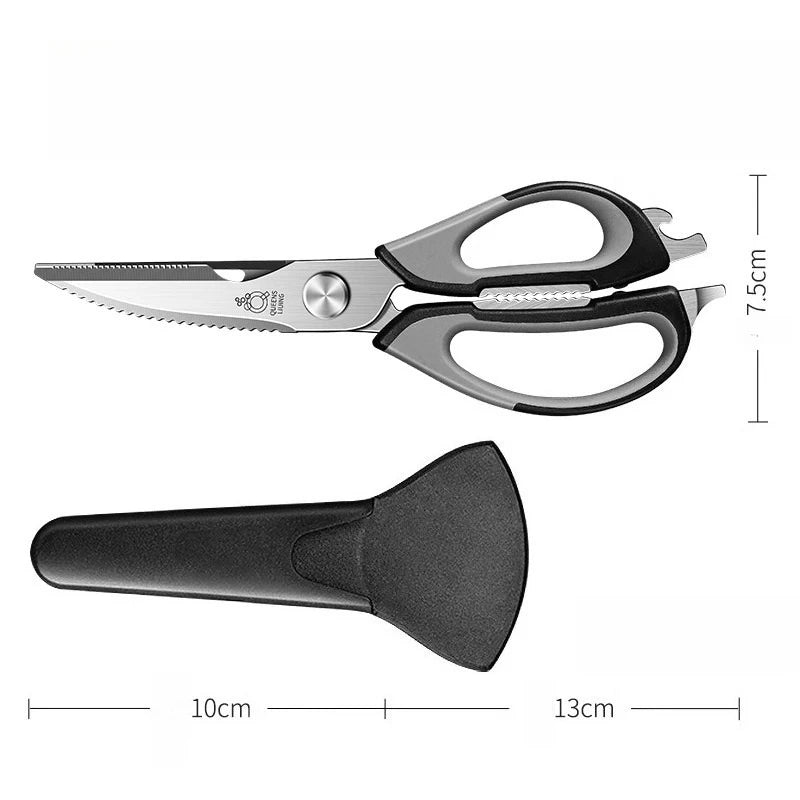 Detachable Kitchen Shears – Stainless Steel Scissors & Cover Kitchen Shears Axl black