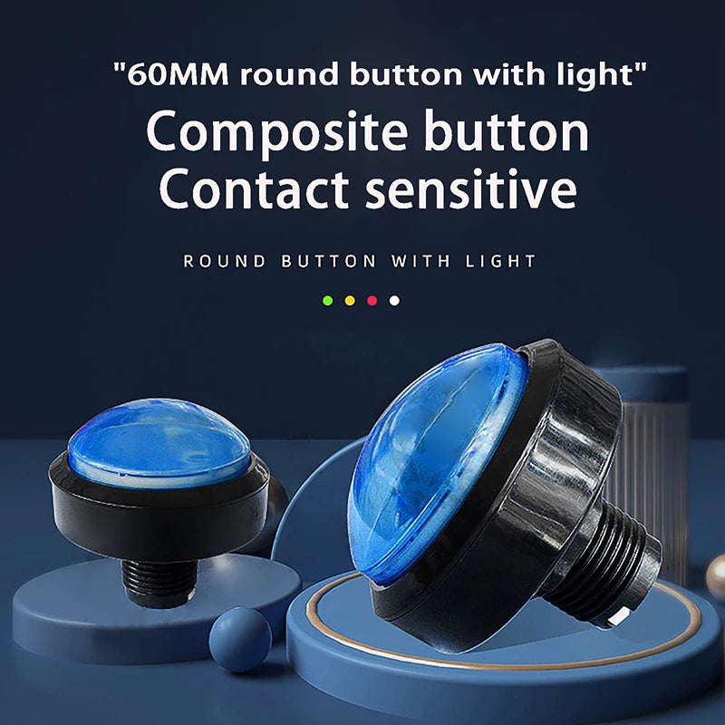 60mm LED Arcade Button with Microswitch – DIY Game Machine Arcade Button Axl