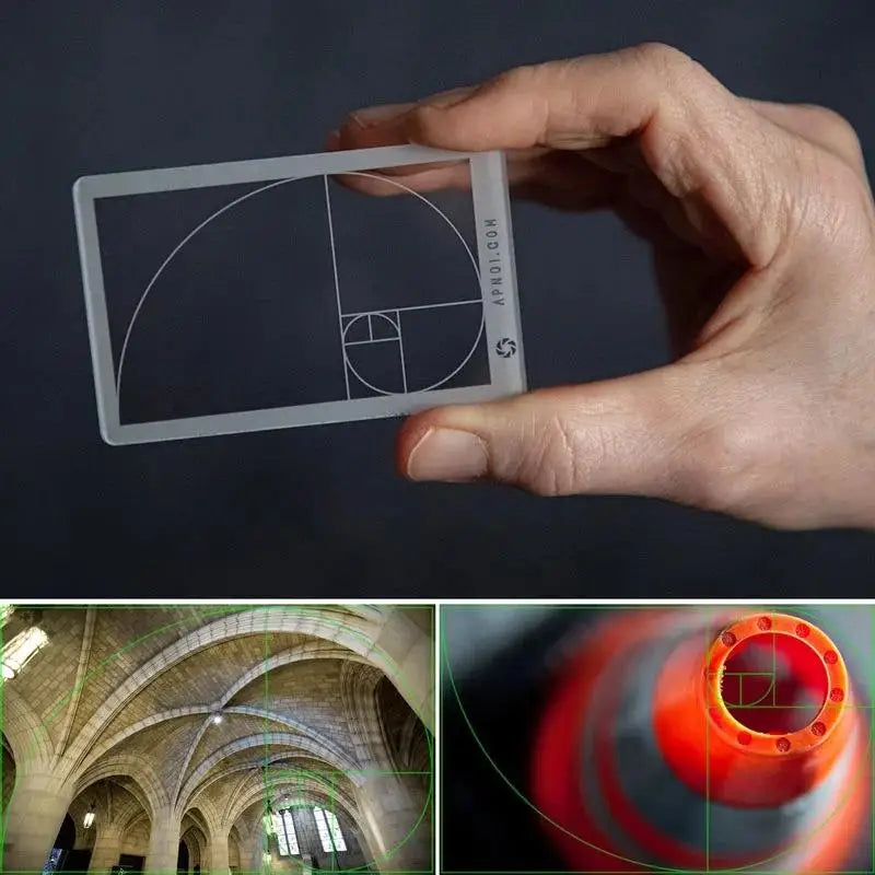 Fibonacci Golden Ratio Viewfinder – Photo Composition Ruler Photography Composition Tool Axl