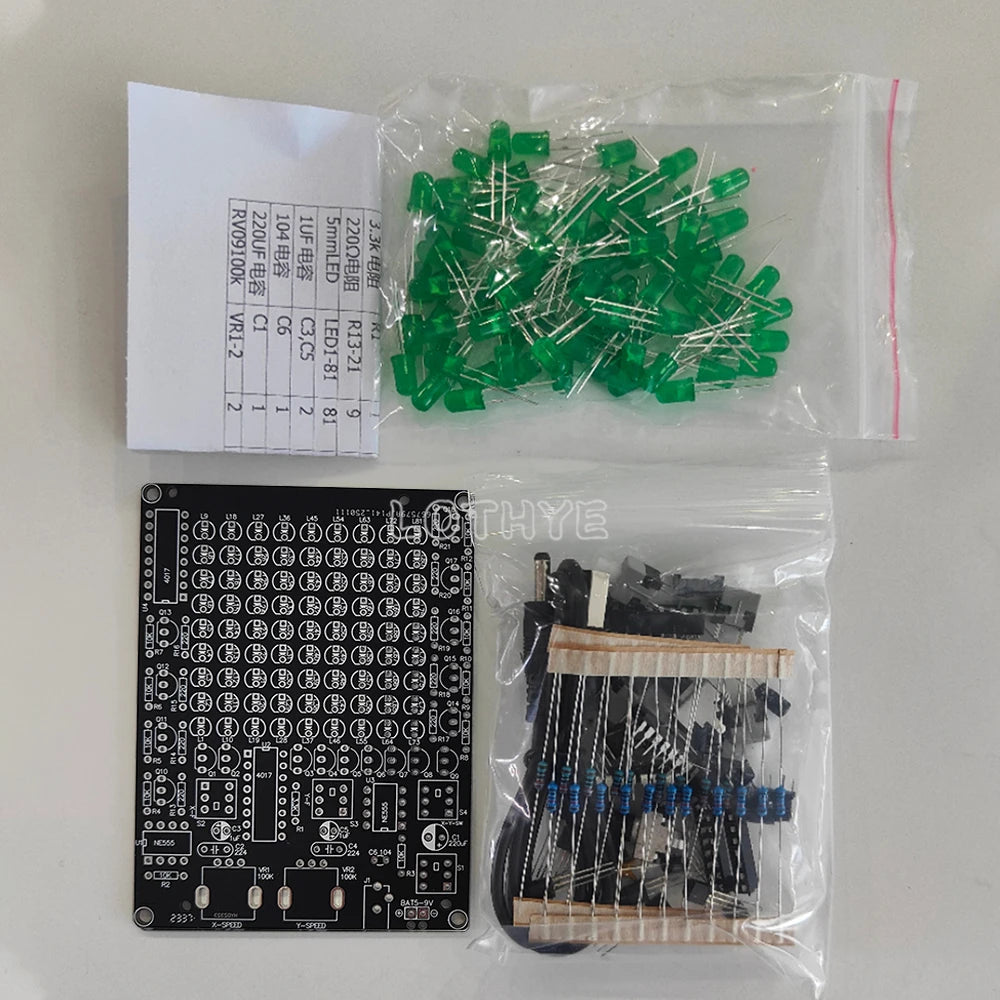DIY LED Tracking Light Soldering Kit – X/Y-Axis Adjustable DIY Electronics Kit Axl Green