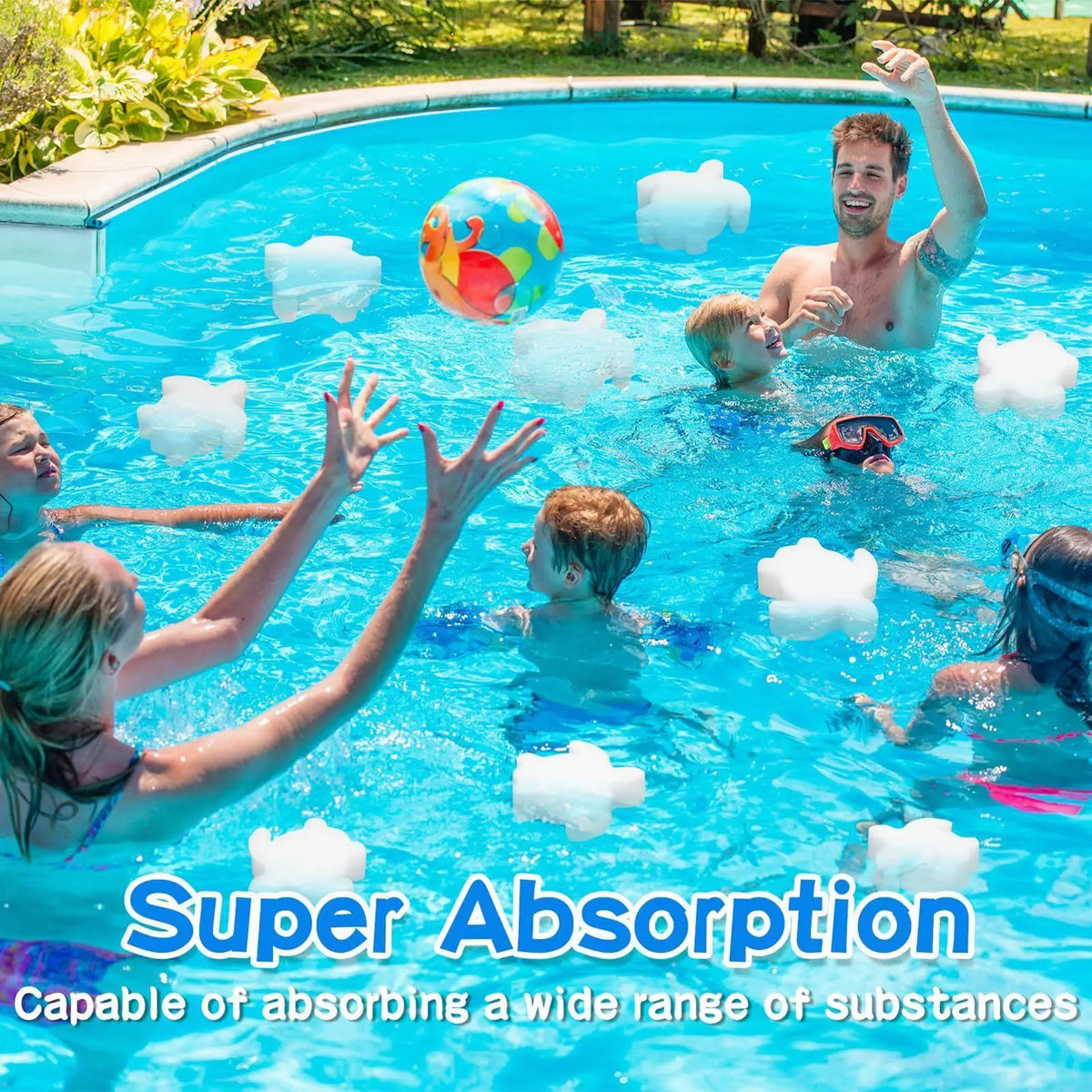 10-Pack Turtle Scum Absorber Sponges – Pool, Hot Tub & Spa Pool Cleaning Sponge Axl