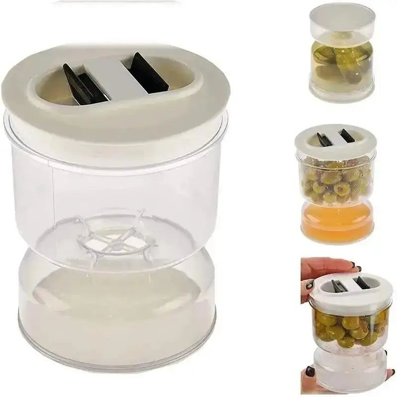 Hourglass Kimchi Jar – Dry Wet Separation Pickle Container Fermentation Storage Jar Axl