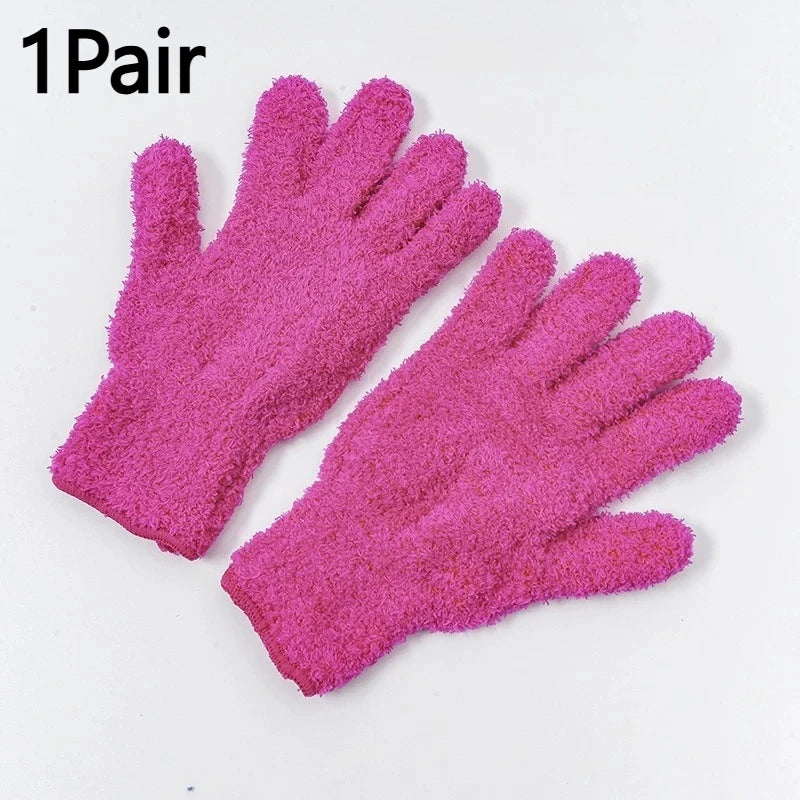 Microfiber Dusting Gloves – Stretchable Breathable Cleaning Mitts Microfiber Dusting Gloves Axl Rose Red 1Pair
