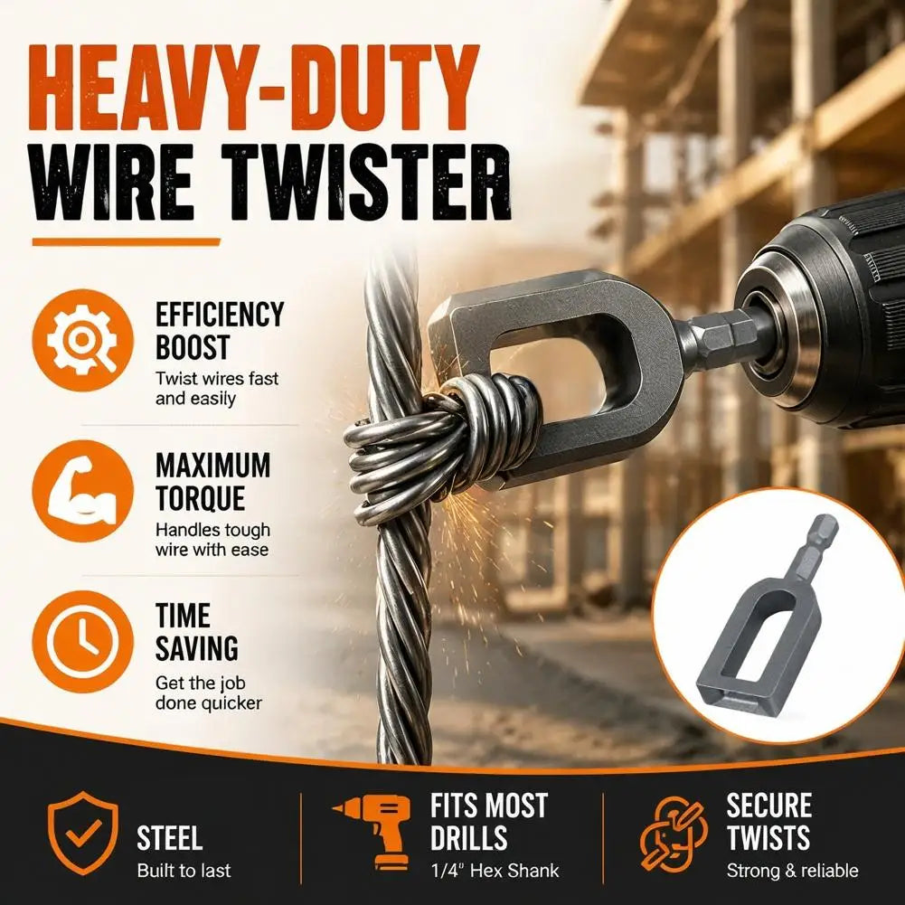 Drill Wire Twister Tool – Fence Wire Tying Chuck for Electric Drill Wire Twister Tool Axl