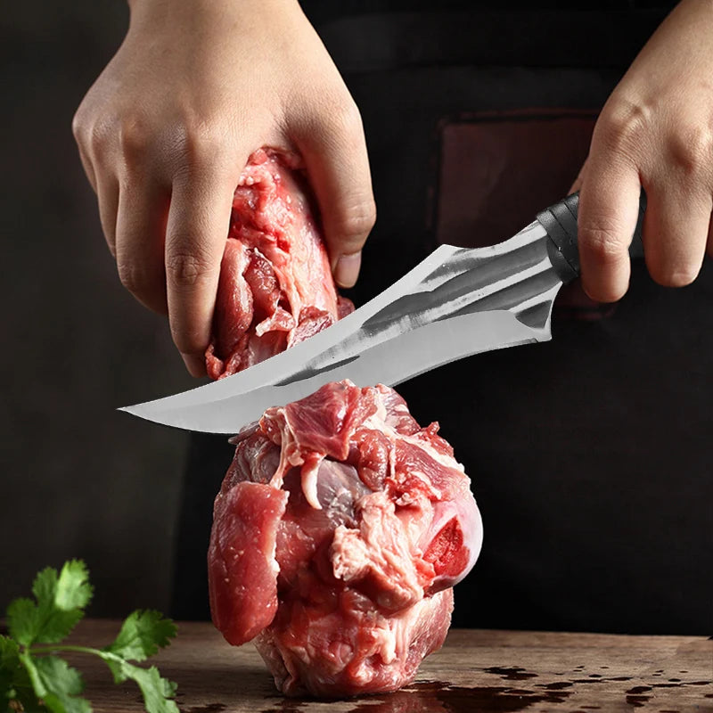 Hand Forged Stainless Steel Boning Cleaver Knife with Sheath Kitchen Knife Axl