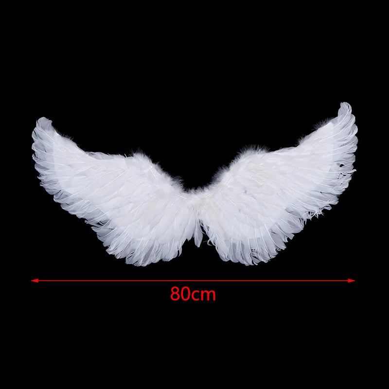 Kids White Angel Feather Wings – Costume & Carnival Party Costume Feather Wings Axl 80cm