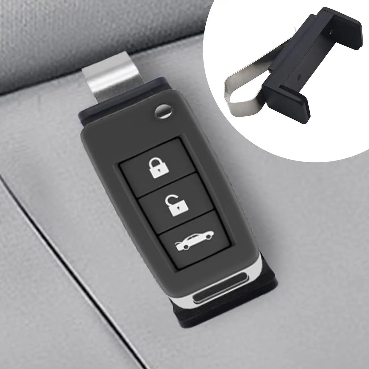 Car Sun Visor Garage Door Remote Holder Clip – Universal Car Remote Holder Axl