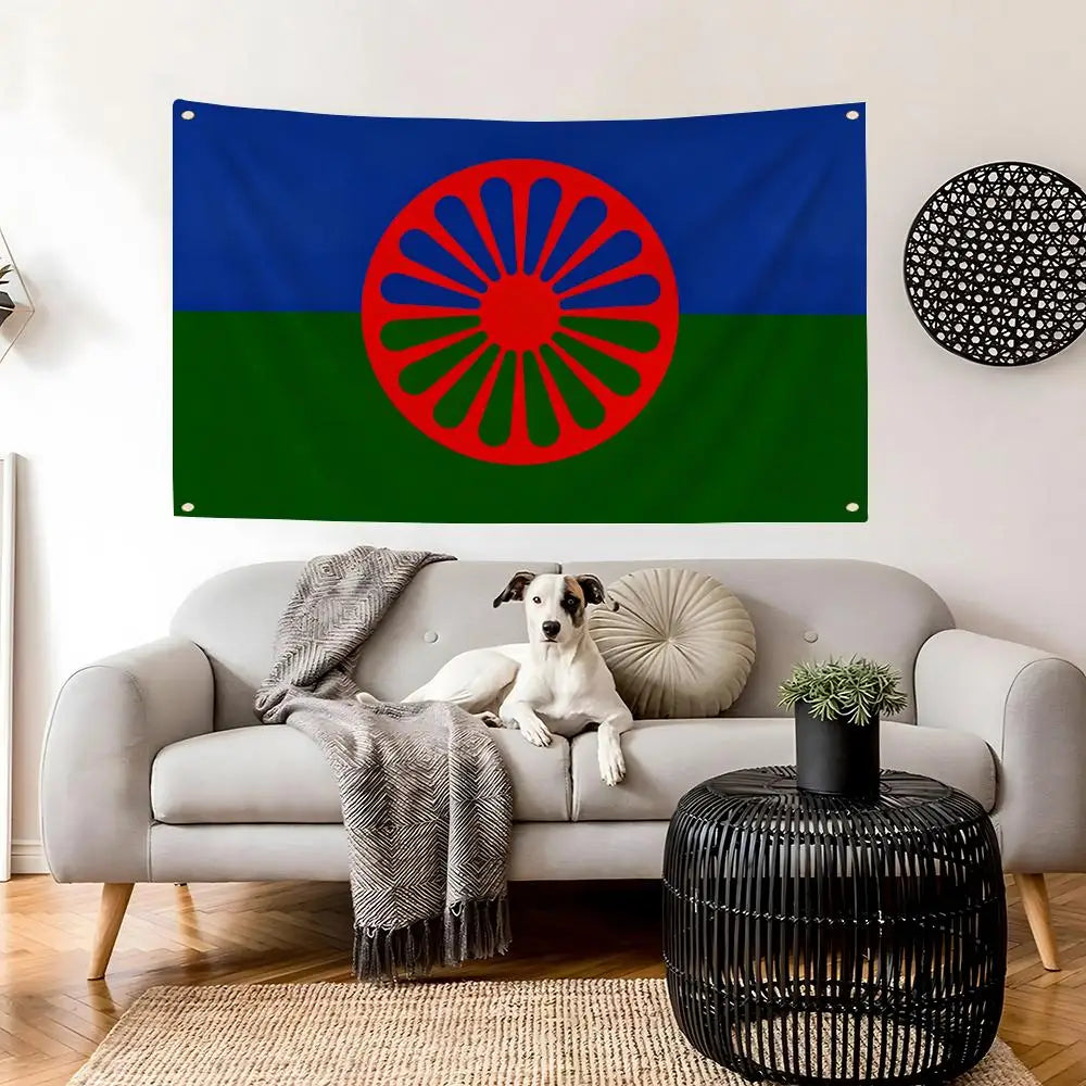 Romani Gypsy Flag – Indoor & Outdoor Wall Banner | 6 Sizes Decorative Wall Flag Axl