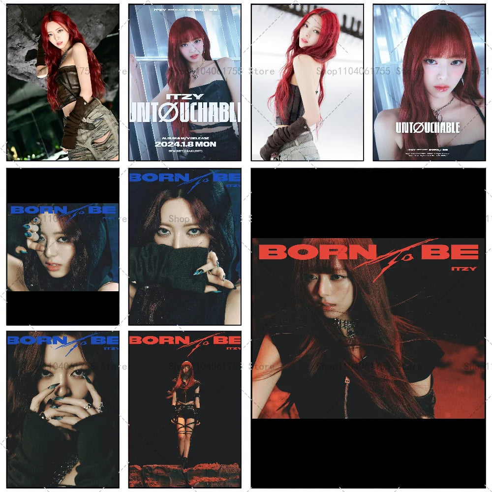 Kpop YUNA Self-Adhesive Waterproof Poster | Wall Art Sticker Wall Art Poster Axl