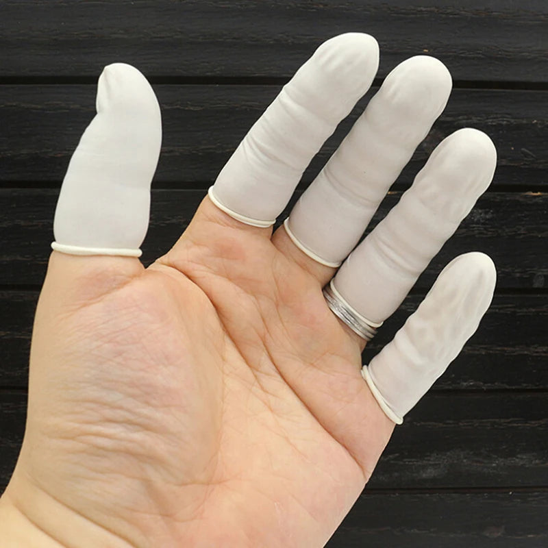 Disposable Latex Finger Cots – Fingertip Protectors 20/100 Pcs Disposable Finger Cots Axl