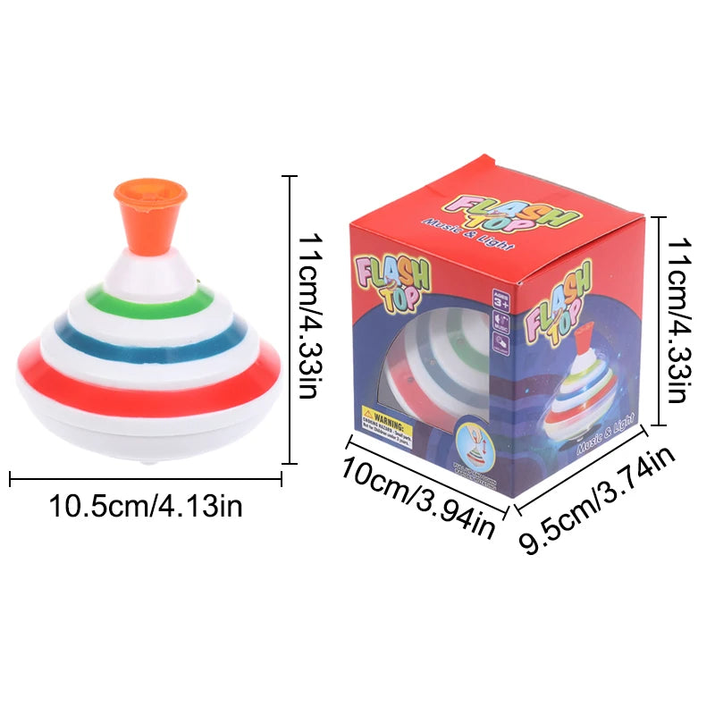 LED Musical Spinning Top Toy – Light-Up Gyro Gift for Kids LED Spinning Top Toy Axl