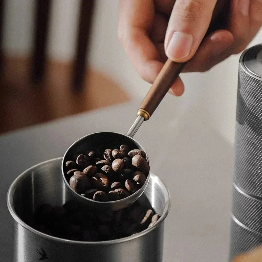 25ml Walnut Wood Coffee Measuring Spoon – Stainless Steel Coffee Measuring Spoon Axl