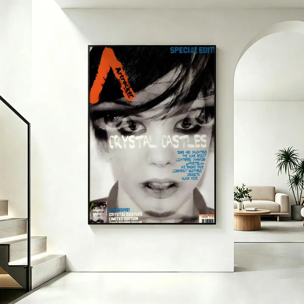 Crystal Castles Band HD Art Poster – Waterproof Wall Décor Wall Art Poster Axl