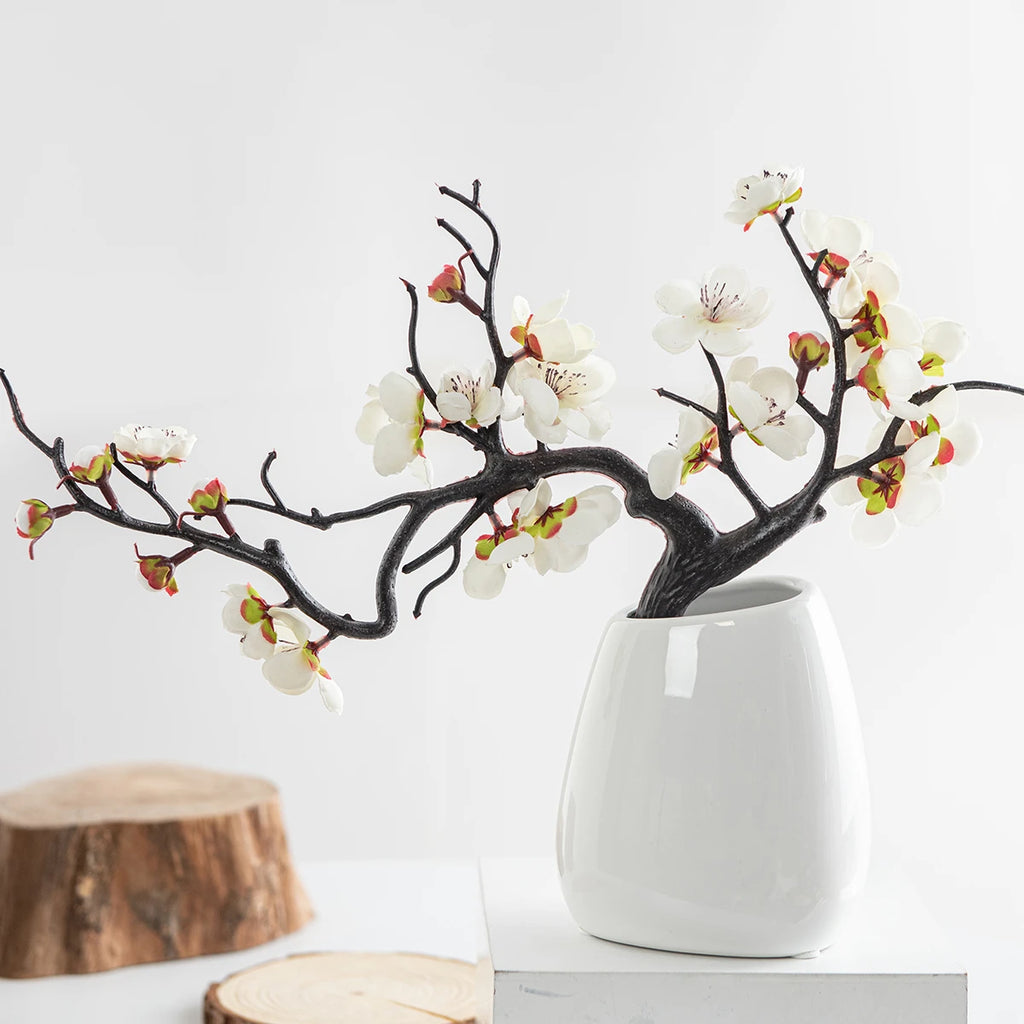 Silk Plum Blossom Branch – Artificial Spring Flower Décor Artificial Flower Branch Axl