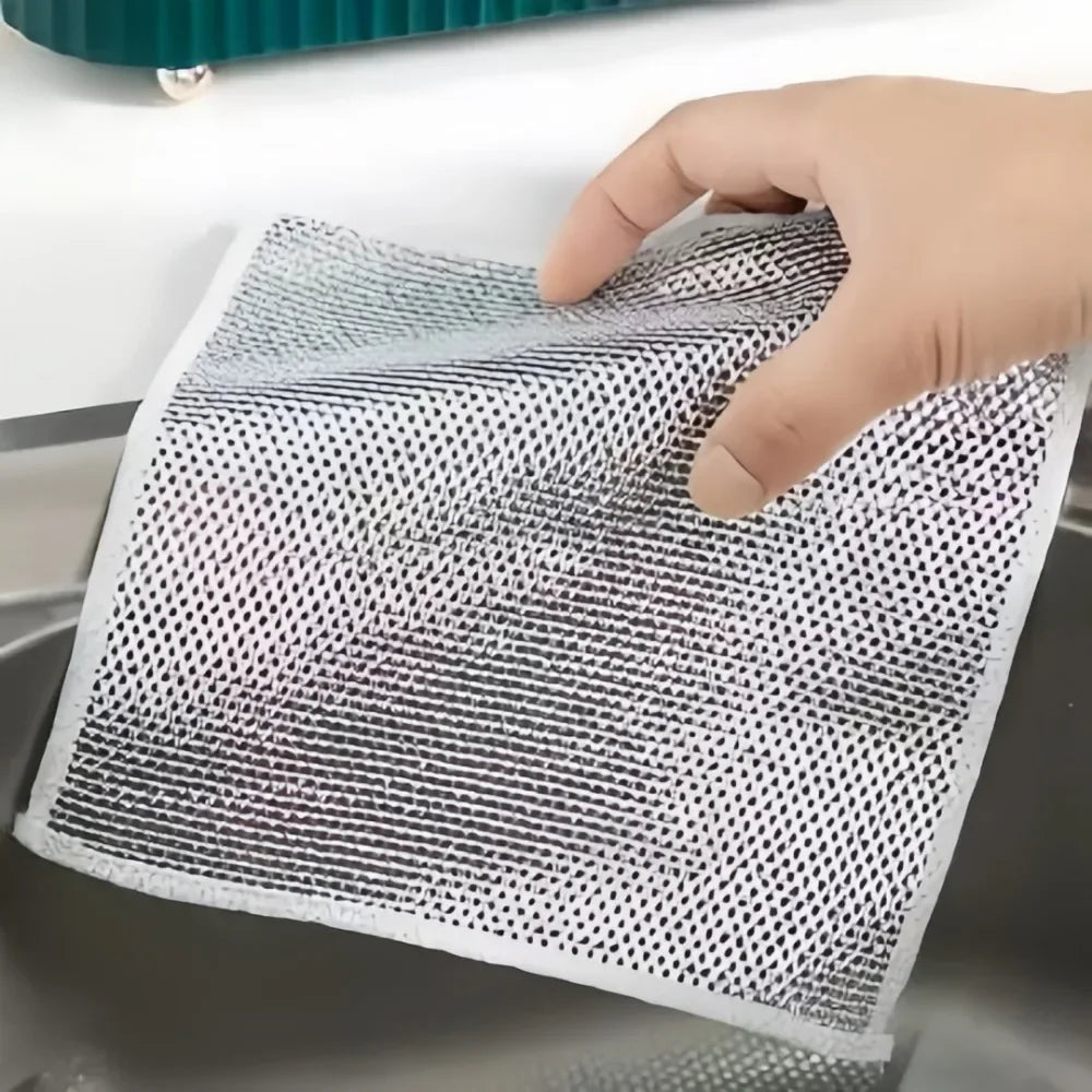10-Pack Steel Wire Dishwashing Cloths | Kitchen Scrubber Pads Kitchen Scrubbing Cloth Axl