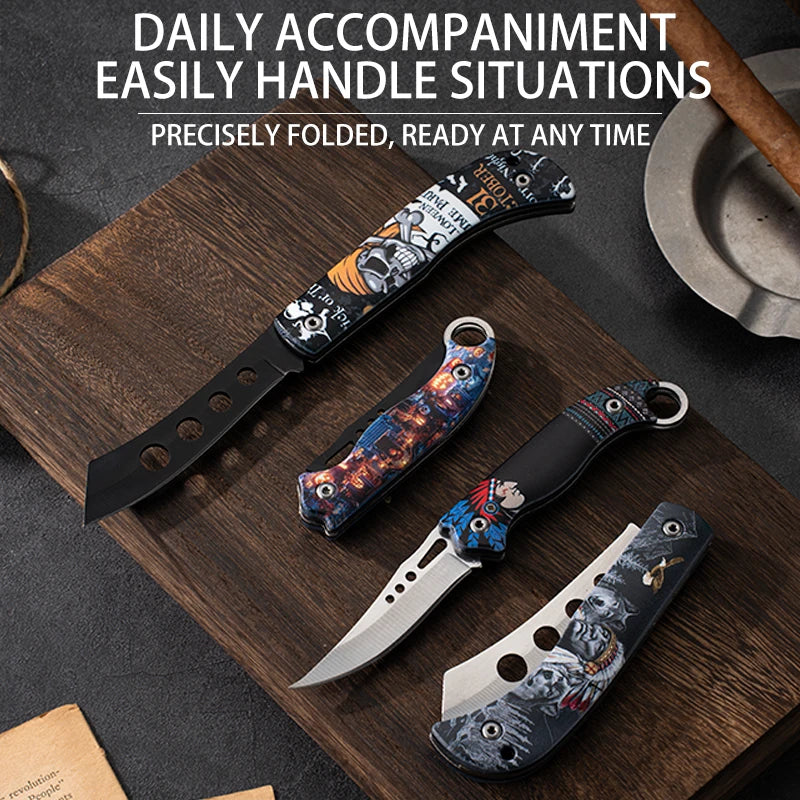 Mini Folding Pocket Knife – Stainless Steel EDC Camping Tool Folding Pocket Knife Axl