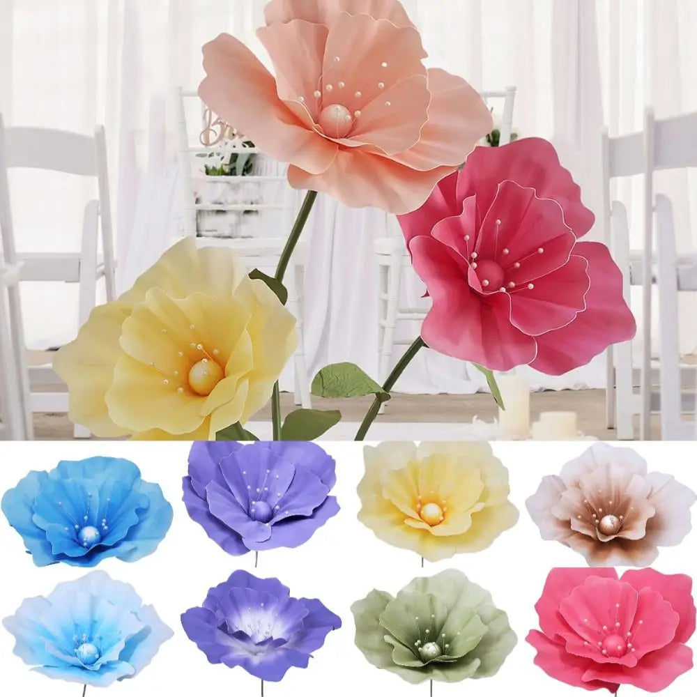40cm Giant Artificial Poppy Flower – Wedding & Party Décor Artificial Flower Décor Axl