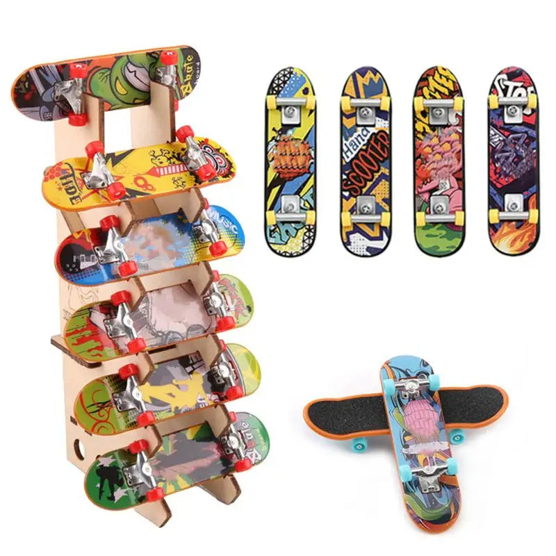 Wooden Finger Skateboard Display & Storage Rack – Kids Stand Fingerboard Display Rack Axl