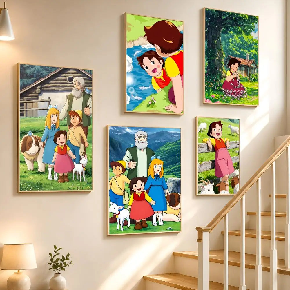 Heidi Girl of the Alps Poster – HD Waterproof Wall Stickers Wall Sticker Decal Axl