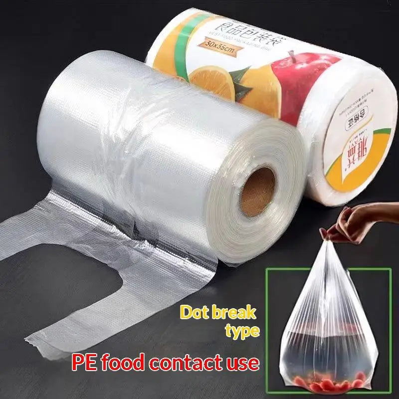 Food Grade PE Food Preservation Bags 200/300/500 Pcs Roll Food Storage Bags Axl