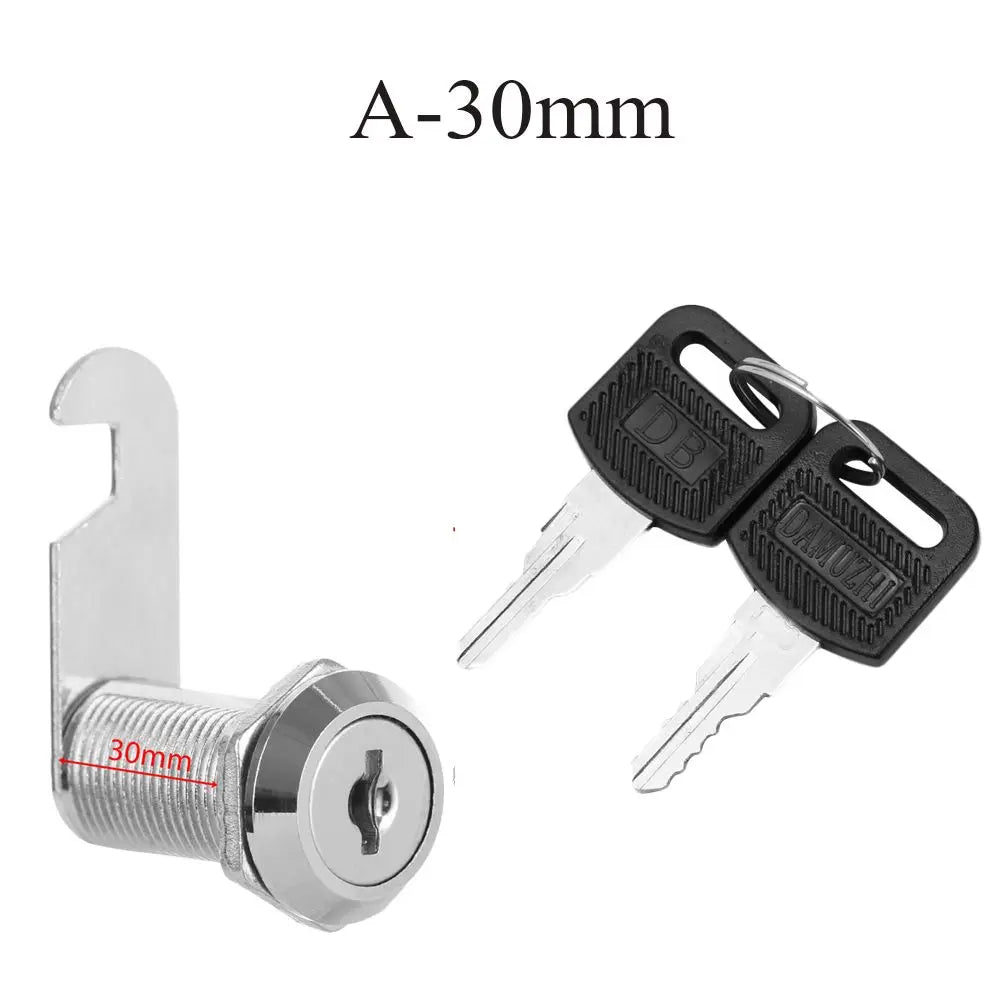 Zinc Alloy Cam Lock with 2 Keys – Cabinet Drawer Mailbox Cam Lock Axl A-30mm