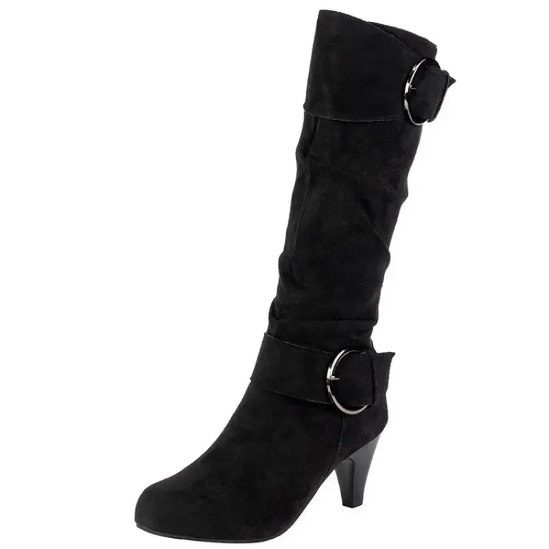 Women's Knee-High Zipper Boots – Pointed Toe, Sizes 35–43 Knee-High Boots Axl