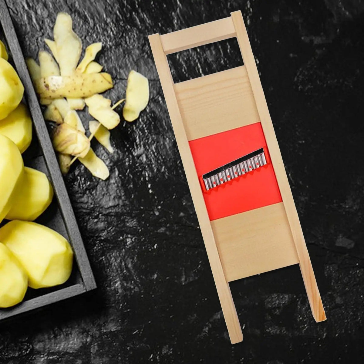 Stainless Steel Potato Slicer & Waffle Fry Vegetable Cutter Vegetable Slicer Axl