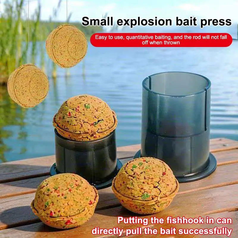 Carp Boilies Bait Ball Maker Mold – 40mm Quick Release Tool Fishing Bait Mold Axl