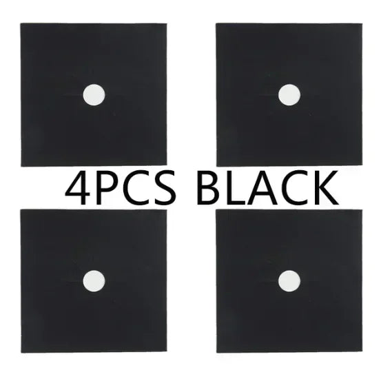 Gas Stove Burner Covers – Washable Stovetop Protector Mats Stove Burner Covers Axl 4PCS Black