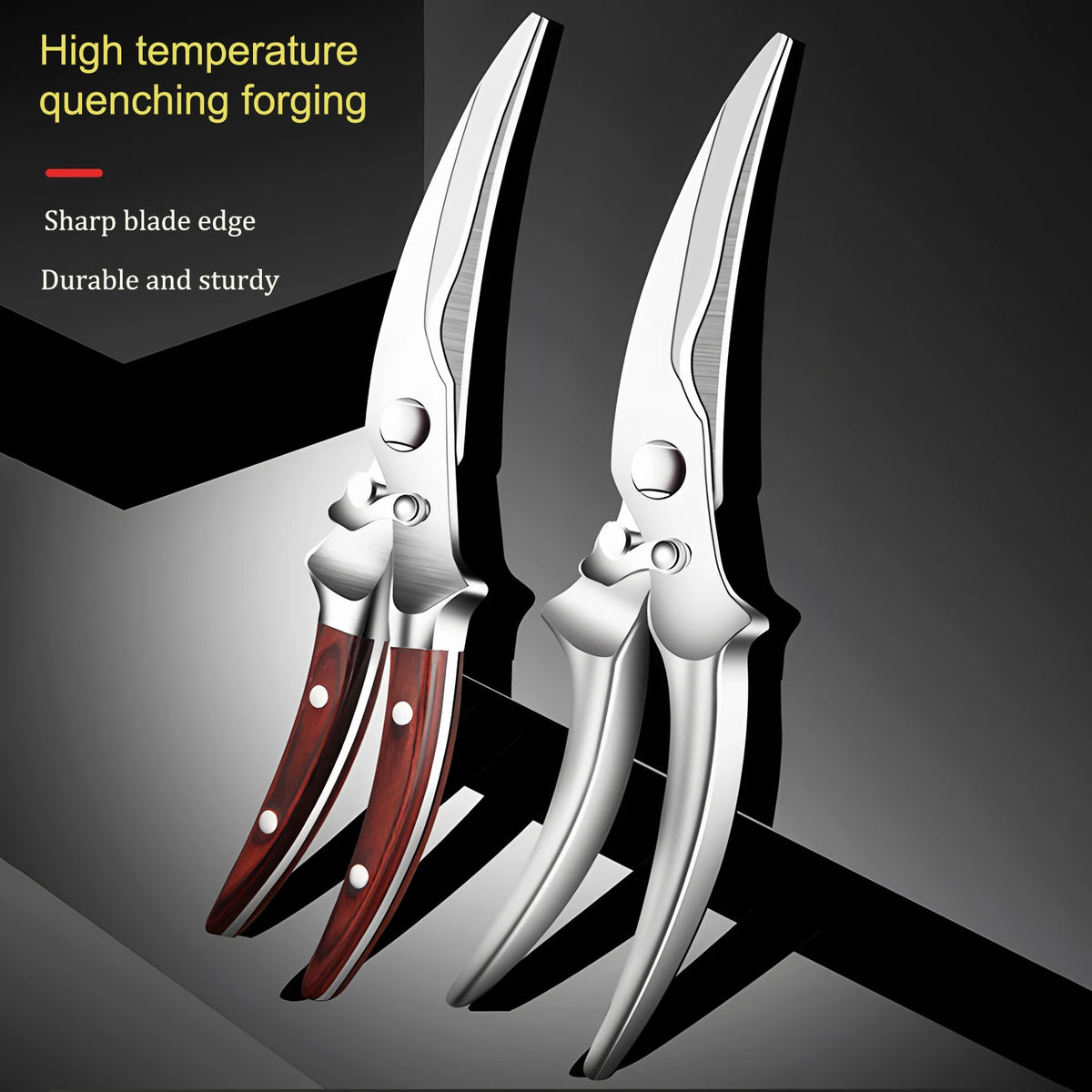 Multi-Functional Kitchen Scissors – Non-Slip BBQ Shears Kitchen Scissors Axl