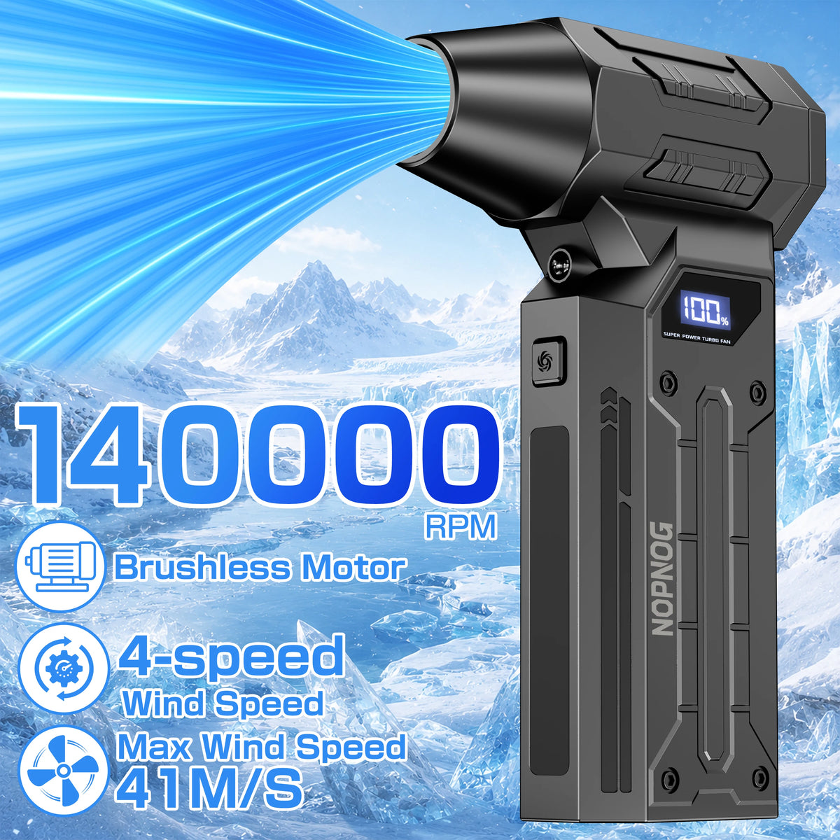 Portable Turbo Jet Fan – 140,000 RPM Cordless Blower & Cleaner Portable Turbo Blower Axl