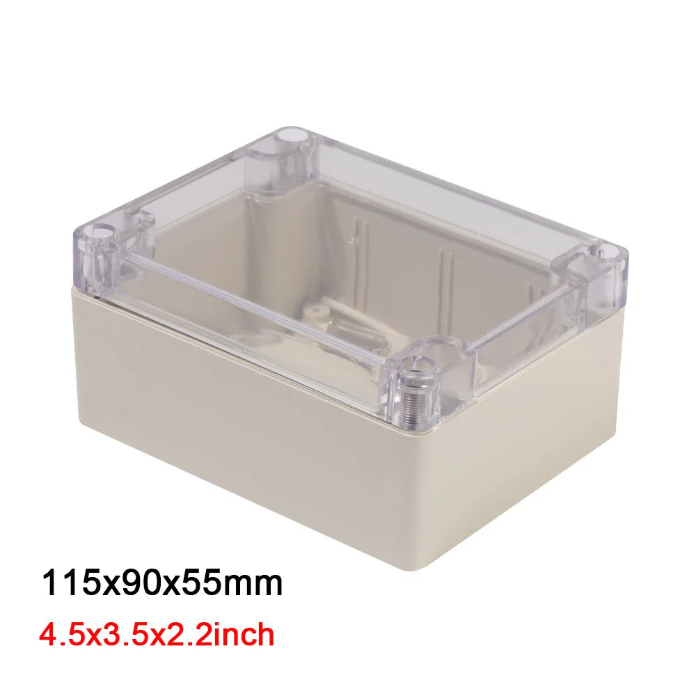 IP65 Waterproof ABS Junction Box – Transparent Cover Enclosure Electrical Enclosure Box Axl 115x90x55mm