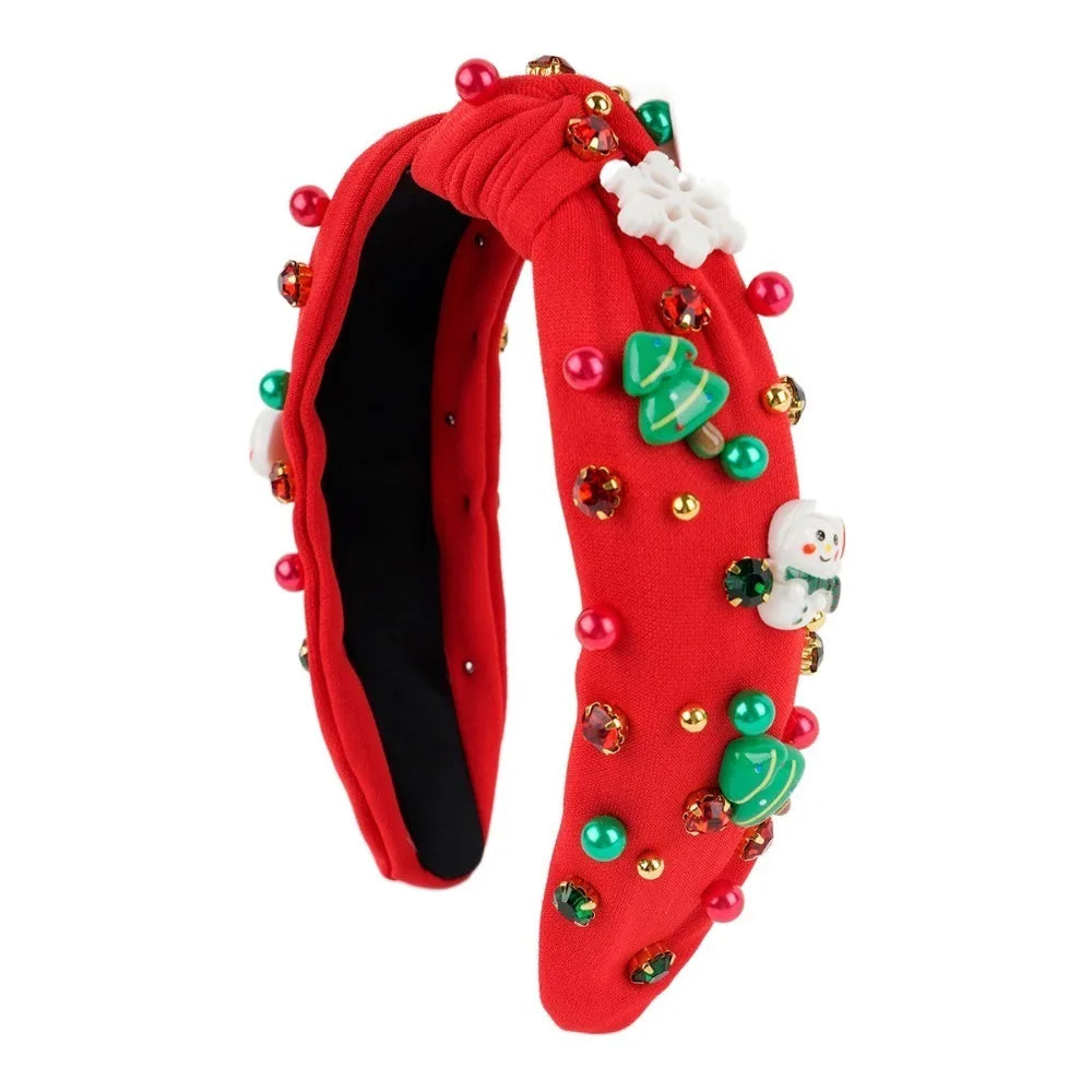 Rhinestone Christmas Hairband – Bow, Snowflake & Snowman Christmas Hairband Axl Style4