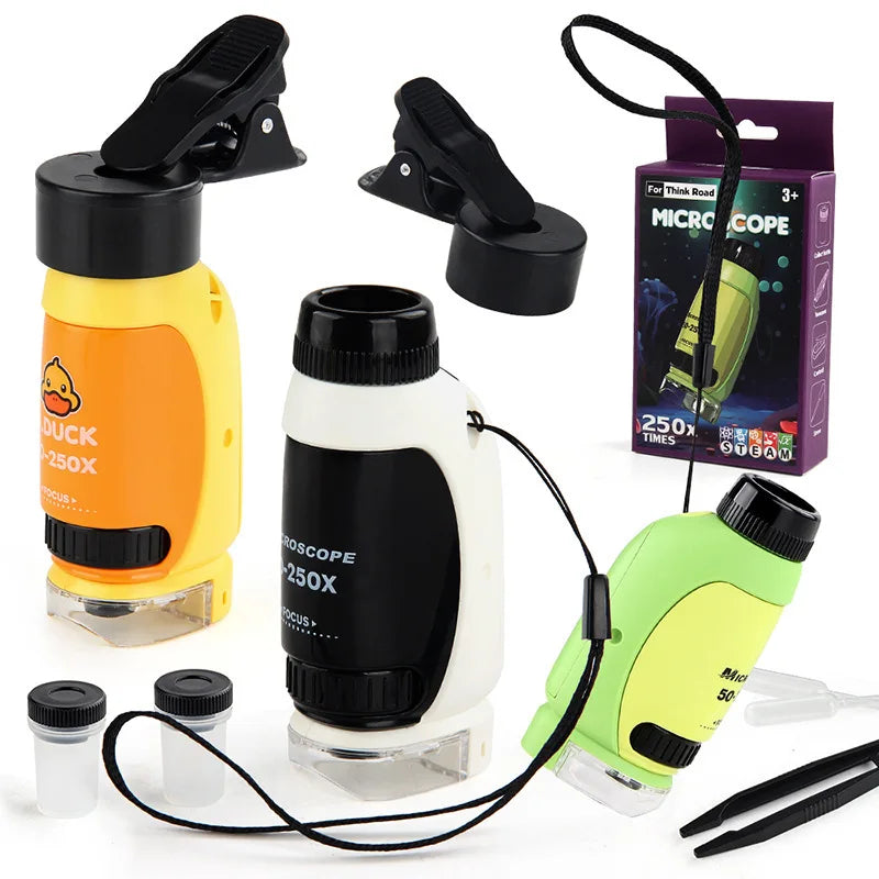 Kids Portable Mini Handheld Microscope – 500X Science Toy Kids Science Microscope Axl