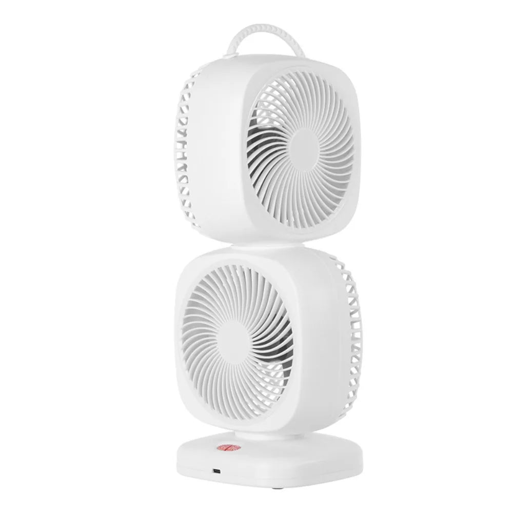 Mini Double-Layer Wireless Air Circulation Fan – 350° Rotation Desk Air Circulation Fan Axl Double-layered white