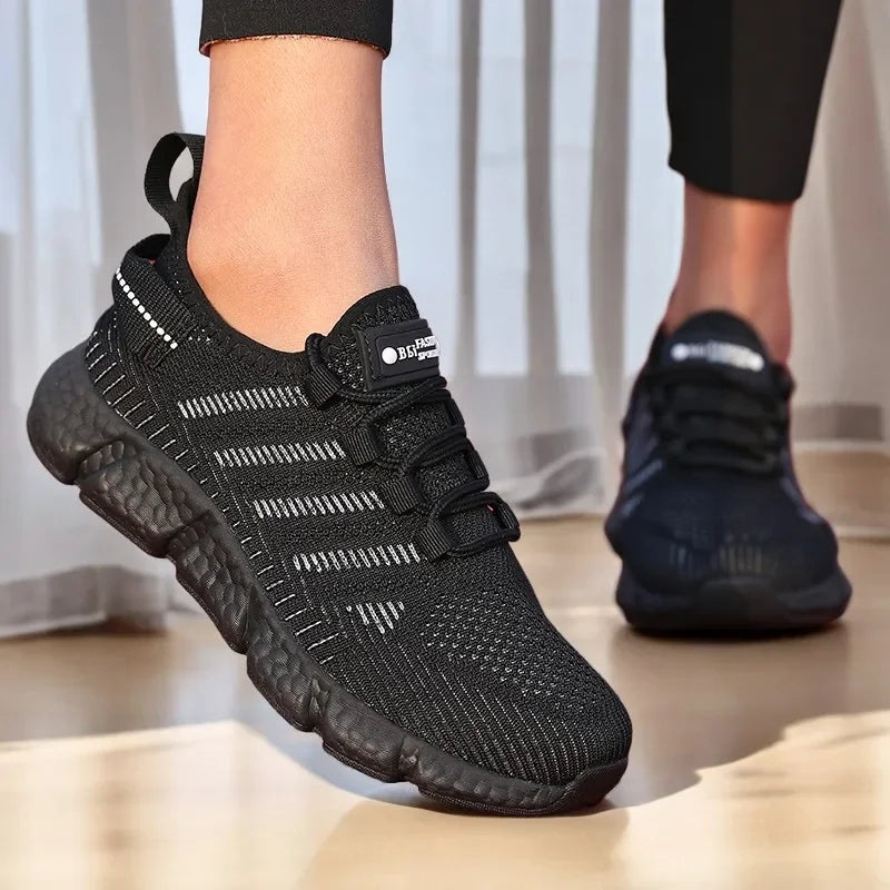 AZGB Breathable Mesh Sneakers – Running & Walking Shoes Breathable Mesh Sneakers Axl All Black 46