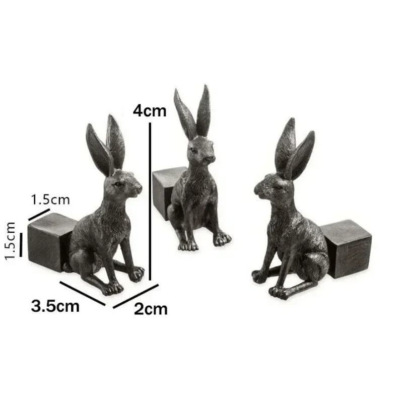 Animal Pot Holder Set – Dog Cat Rabbit Resin Garden Figurines Resin Garden Figurines Axl Rabbit