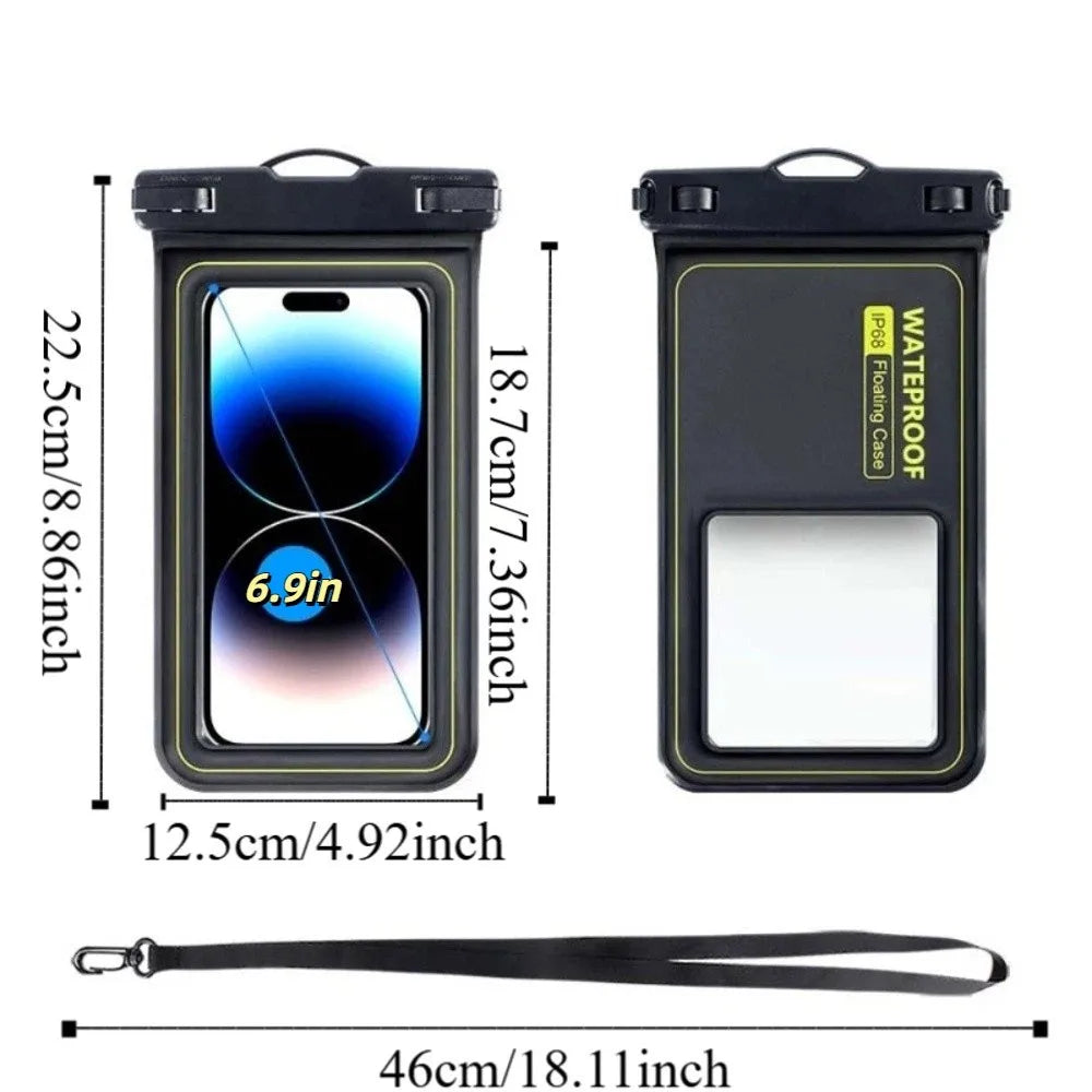Waterproof Phone Pouch IP68 – Touch Screen PVC Dry Bag Waterproof Phone Pouch Axl