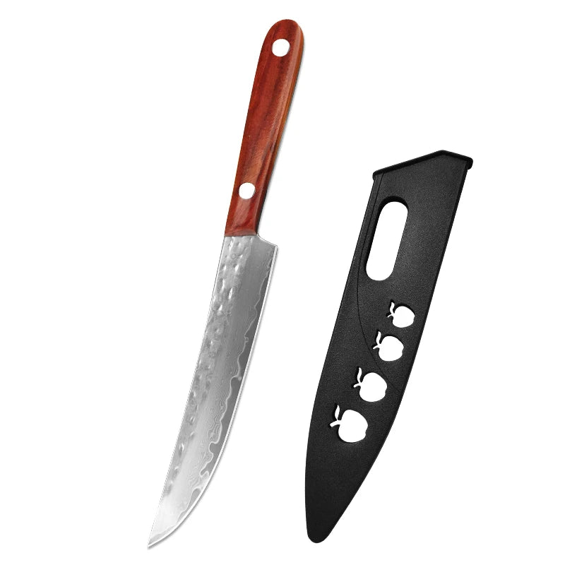 Hand Forged Damascus Steel Kitchen Knife – Wooden Handle Damascus Kitchen Knife Axl 1pc Knife