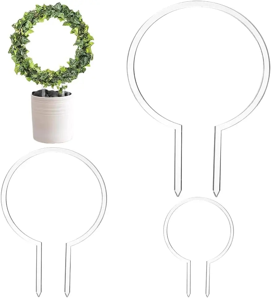 3-Pack Round Acrylic Trellis for Potted Climbing Plants – 3 Sizes Plant Trellis Axl AECH04-13355