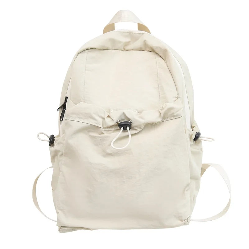 Women's Waterproof Nylon Backpack – Large School &amp; Day Bag Nylon Backpack Axl White