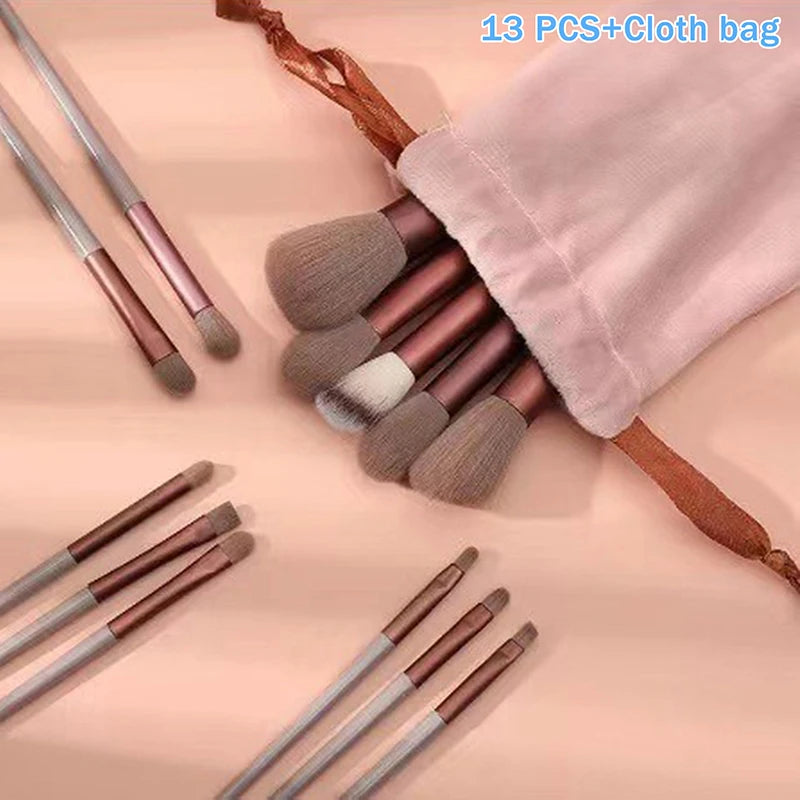 8/13 PCS Makeup Brush Set – Foundation, Powder & Eyeshadow Makeup Brush Set Axl A2