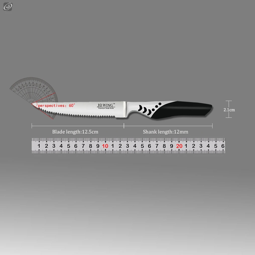 Serrated Steak Knives Set – 1.4116 German Steel Blade Steak Knife Set Axl
