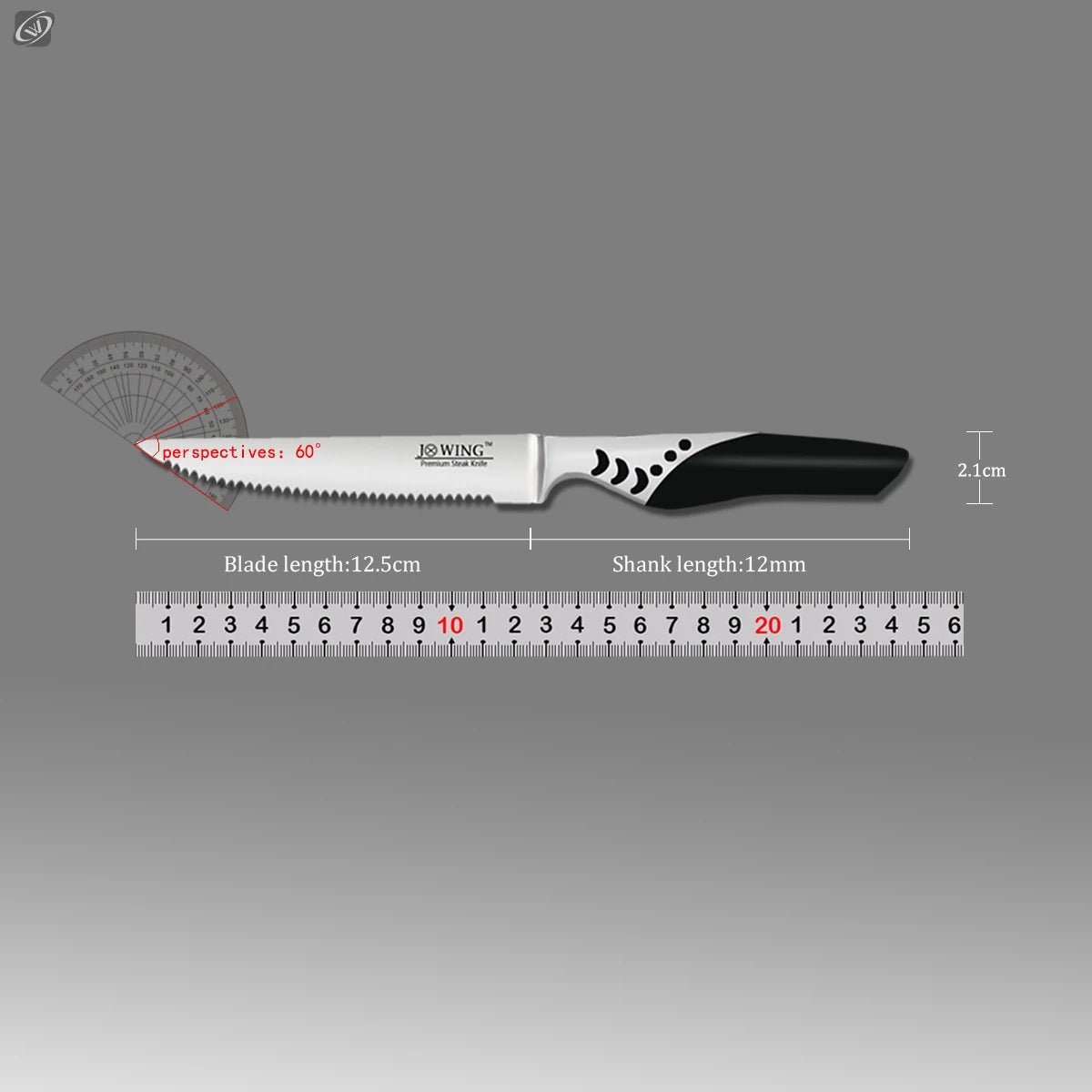Serrated Steak Knives Set – 1.4116 German Steel Blade Steak Knife Set Axl