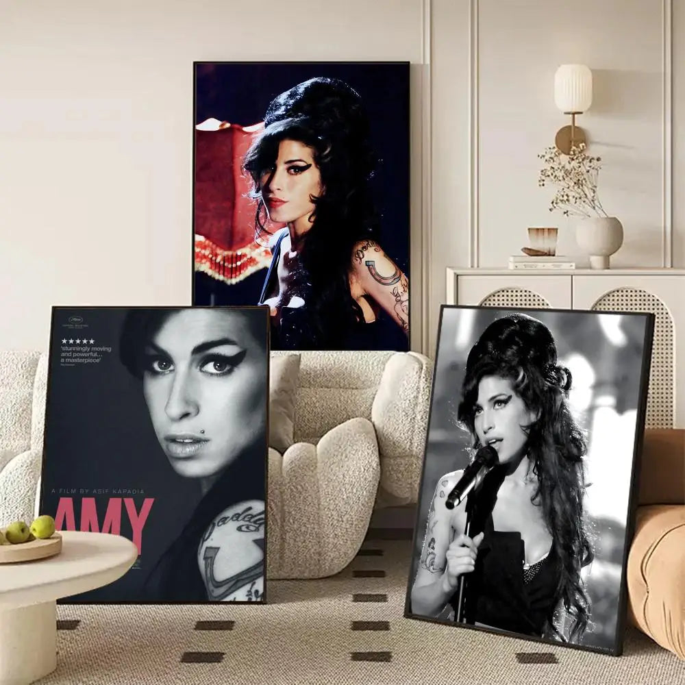 Amy Winehouse Canvas Wall Art – Frameless Music Poster Print Canvas Wall Art Axl