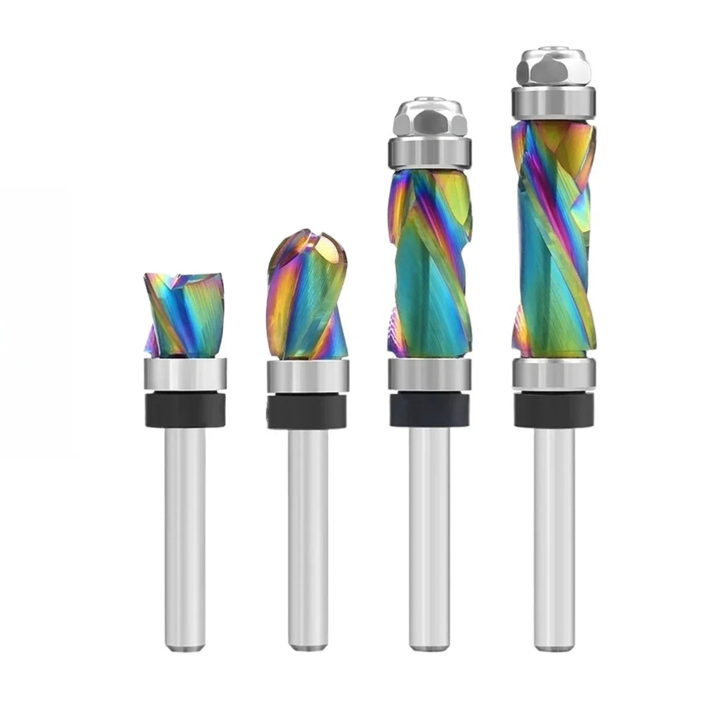 Solid Carbide Trimming Router Bit 1/4" Shank | Wood & MDF Carbide Router Bit Axl