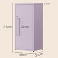 Metal Storage Cabinet with Lock – 50L 3-Compartment Organizer Lockable Storage Cabinet Axl Purple-Long Handle