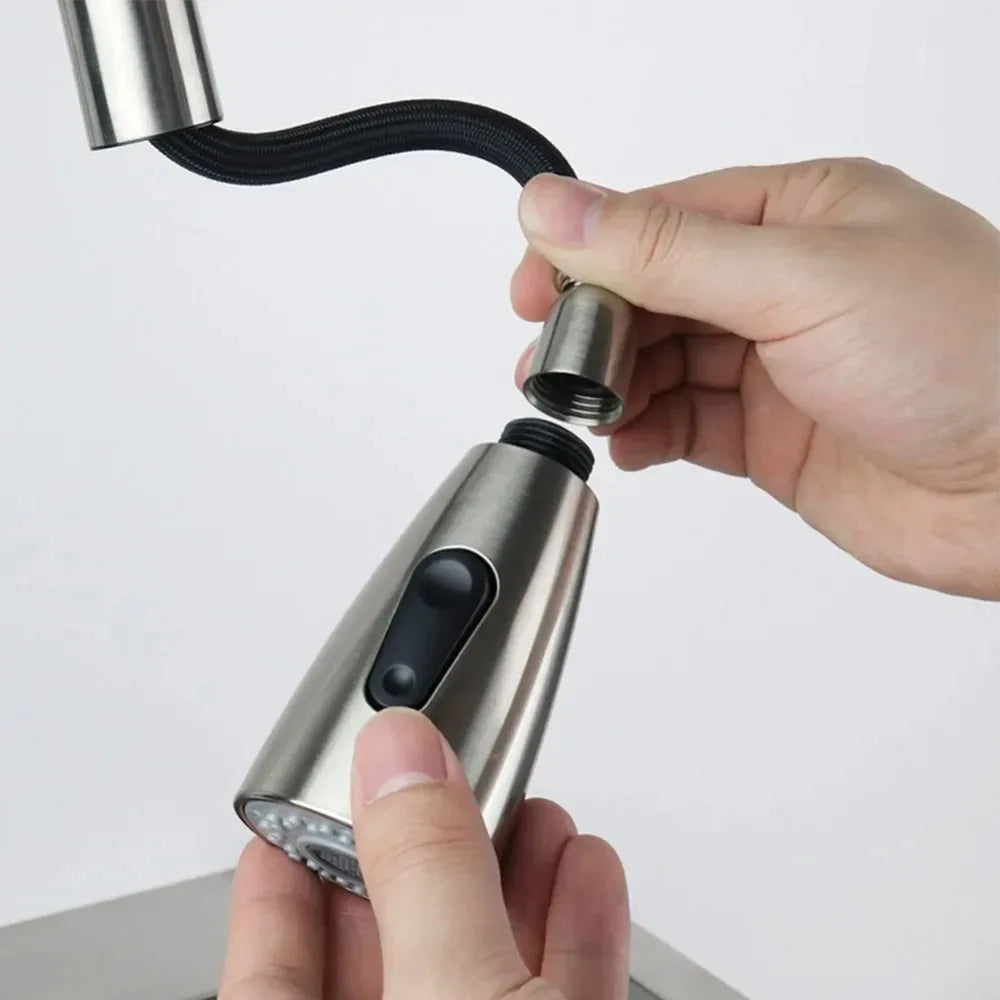 360° Pull-Out Faucet Spray Head – 3-Function Water-Saving Nozzle Faucet Spray Head Axl