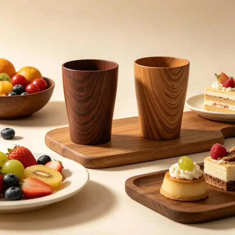 Imitation Wood Grain Mug – Vintage Handmade Coffee & Tea Cup Decorative Drinkware Mug Axl