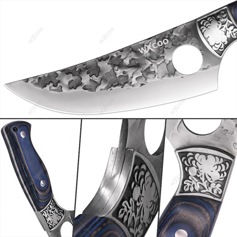 WXCOO Forged Boning & Cleaver Chef Knife | High Carbon Steel Forged Chef Knife Axl